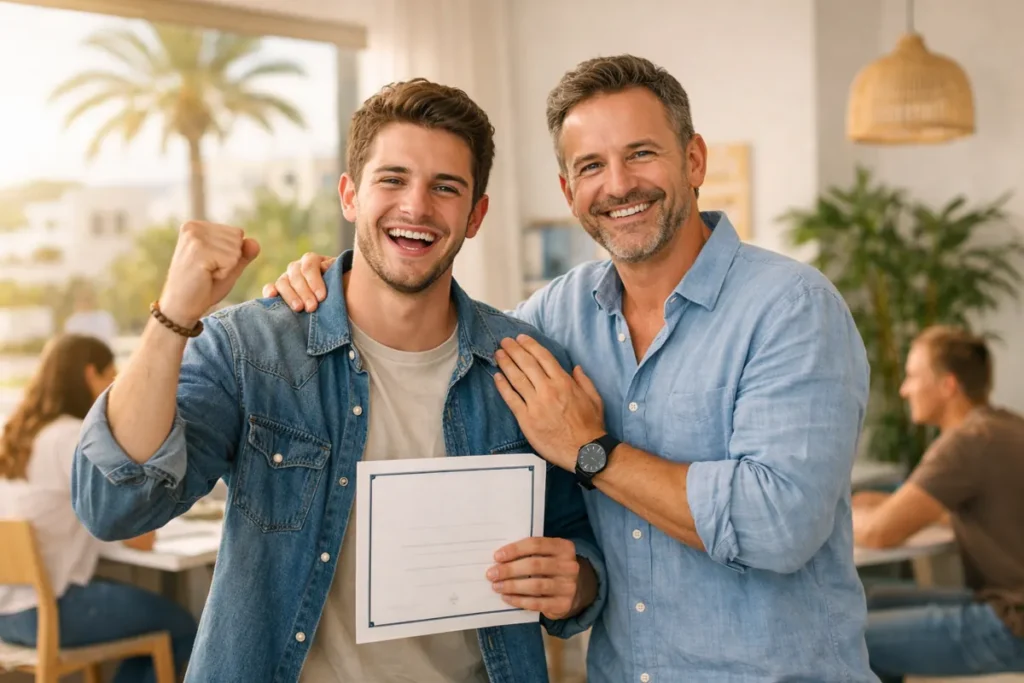 Captar alumnos en academias de Ibiza mostrando resultados reales y casos de éxito estudiantiles